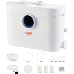 Vevor - Pompe de maceration, 700 w, pompe de puisard deegouts de maceration avec 3 entrees deeau, 9600 L/h, levage 10 m pour elimination eaux usees,