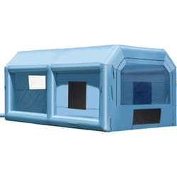 VEVOR Cabine de Peinture Gonflable 6,4x4,1x3 m, Tente Peinture Gonflable Automobile avec Souffleur Puissant de 1100 W et Systeme de Filtration,
