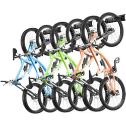 Vevor - Support de rangement pour velo, 6 supports de velo et 6 crochets pour casques, support de rangement mural pour velo, organisateur de maison