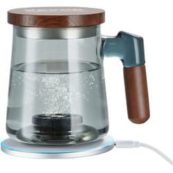 VEVOR Generateur d’Eau Hydrogenee 400 mL, Carafe Hydrogenee Technologie SPE, Ioniseur deEau Hydrogenee avec Base de Chargement sans Fil, Bouteille