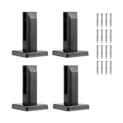 Pinces à Verre Carrées pour Garde-corps en Verre Trempé de 8 à 12 mm-VEVOR-4 pcs-pour Balcon Jardin Piscine Escalier-Noir