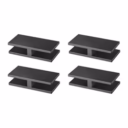 Pinces à Verre Rectangulaires -VEVOR-4 pcs-Pince de Montage de Verre en Acier Inoxydable 304-pour Balcon Jardin Piscine Escal ...