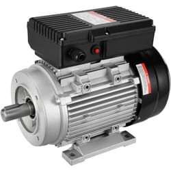 Moteur electrique 1,1 kW moteur de compresseur deair monophase, 1400 tr/min, ca 220-240 v, 7,5 a, cadre 90S, B34, arbre a clavette 24 mm, rotation