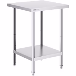 Caractéristiques & Détails Acier inoxydable de haute qualité : cette table de travail, mesurant 24 x 24 x 34 pouces / 610 x 6 ...