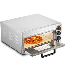Four à Pizza Commercial-VEVOR-515x560x267mm-avec Pierre et Poignée-Machine à Pizza dIntérieur Polyvalente pour Restaurant Maison