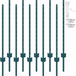 Caractéristiques & Détails Poteau de clôture robuste et durable : Fabriqué en acier au carbone Q235 de 2 mm (0,08") d'épaisse ...