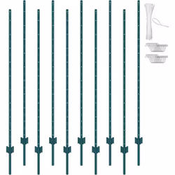 Caractéristiques & Détails Poteau de clôture robuste et durable : Fabriqué en acier au carbone Q235 de 2 mm (0,08") d'épaisse ...