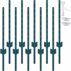 Caractéristiques & Détails Poteau de clôture robuste et durable : Fabriqué en acier au carbone Q235 de 2 mm (0,08") d'épaisse ...