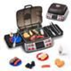Jouet Barbecue Grill Set-VEVOR-19 PCS-Ensemble de Jouets de Cuisine pour Enfant-avec Lumière Sonore de Fumée Simulée