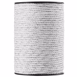 Fil de Clôture Électrique-VEVOR-200 m-Corde PEHD Tissée et Fil 6 Brins Métalliques Mixtes-Corde de Clôture pour Chevaux Bovin ...