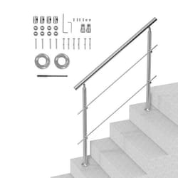 Rampes Descalier-VEVOR-1200 x 104 x 1060 mm-2 Barres Transversales-pour Personnes âgées Porche et Terrasse
