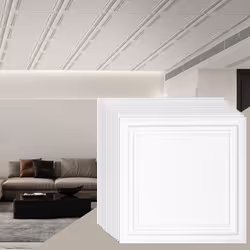 Dalles de Plafond-VEVOR-503 x 503 x 985 mm-Dalles de Plafond Suspendues-Revêtement de Plafond pour Décoration de Maison