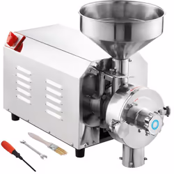 Moulin à Grains Électrique pour Soja -VEVOR-3000 W-4 Disques Bouton de Finesse 3 grattoirs - Épices Herbes Poivres Maïs Arach ...