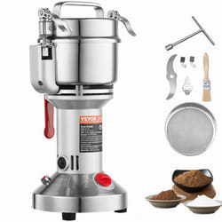Moulin à Café Épices Électrique-VEVOR-300 g 1500 W-Broyeur à Grains Commercial-Haute Vitesse-Acier Inoxydable