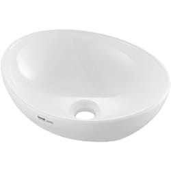 Lavabo Ovale-VEVOR-409 x 341 mm-Lumineux et Élégant Bien Emballé pour Salle de Bain Hôtel Toilettes Camping-car