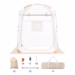 Tente de Sport Transparente pour 1 Personnes-VEVOR-127 x 127 x 16 m-pour Football Événements Sportifs Bains de Soleil