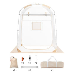 Tente de Sport Transparente pour 1 Personnes-VEVOR-127 x 127 x 16 m-pour Football Événements Sportifs Bains de Soleil