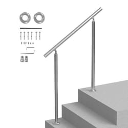 Rampes Descalier-VEVOR-1000 x 87 x 1060 mm-Acier Inoxydable- pour Personnes âgées Porche et Terrasse-Montage Latéral