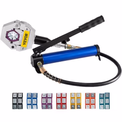 Pince à Sertir Hydraulique-VEVOR-Modèle FS-7842 Sertisseur Hydraulique à Pédale Séparable Kit De Pince De Sertissage 7 Matric ...