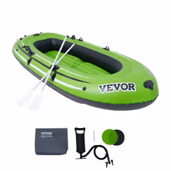 Bateau gonflable - VEVOR - 3000 × 1400 × 455 mm 4 Personnes en PVC avec Rames en Alu Pompe à Haut Débit Capacité de Charge 49 ...