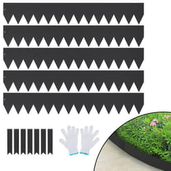 Bordure Jardin - VEVOR - Lot de 6 Bordures Paysagères de Pelouse en Métal 1016x152 cm avec 8 Clips de Fixationnoire40x6 pouces