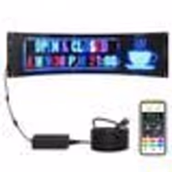 Enseigne Lumineuse LED - VEVOR - Enseigne Lumineuse LED Programmable Panneau d’Affichage Défilant 835x20cmpour MagasinPublici ...