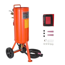 Sableuse - VEVOR - 520 x 380 x 950 mmHaute Pression Capacité Réservoir 37 L 60-110 PSI avec 2 Buses pour Élimination PeintureTaches
