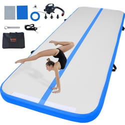 Tapis de gymnastique gonflable - VEVOR - 3000x1010x100 mm 3 m Piste dAcrobatie avec Pompe ÉlectriqueBleu
