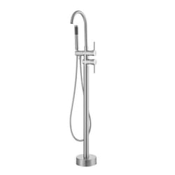 Robinet de Baignoire sur Pied 1185 cm-VEVOR- Mitigeur de Douche Montage au Sol Remplissage de Baignoire sur Pied