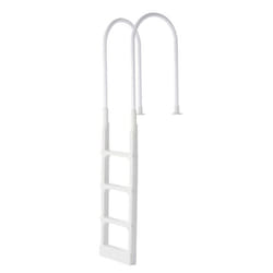 Échelle de Piscine en Plastique avec 2 Rampes-VEVOR-4 Marches Antidérapantes Épaisses-pour Piscines Creusées de 122-137 cm