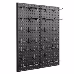Panneau Perforé Mural-VEVOR-6096x3048 mm-Organiseur Garage en Métal Robuste avec 2 Panneaux Perforés Accessoires