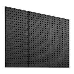 Panneau Perforé Mural-VEVOR-6096x3048 mm-Organiseur Garage en Métal Robuste avec 3 Panneaux Perforés Accessoires-Noir