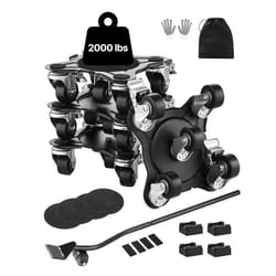Chariot de Déménagement 4PCS-VEVOR-Charge 544 kg 5 Roues Pivotantes 360°-pour Meuble Réfrigérateur Canapé Armoire