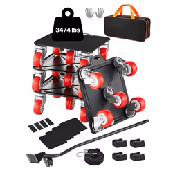Chariot de Déménagement 4PCS-VEVOR-Déplace Meubles Lourds Capacité Charge 1575 kg 5 Roues Rotatives 360°