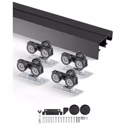 Kit de Quincaillerie pour Porte Coulissante-VEVOR-1219 mm-pour Système 2 portes pour Épaisseur Porte 35-45 mm