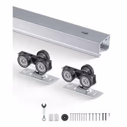 Kit de Quincaillerie pour Porte Coulissante-VEVOR-1441 mm Ensemble et Rails pour Porte Simple de 610 à 762 mm Large