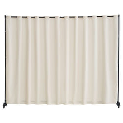 Paravent sur Pied Pliable-VEVOR-Tissu-Séparateur de Pièce Portable avec Roulettes-Paravent de Confidentialité Autoportantt-Beige
