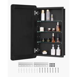 Armoire Murale de Salle de Bain-VEVOR-420 x 700 mm-Placard de Rangement de Salle de Bain-avec Miroir-Réglables à 3 Couches