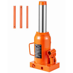 VEVOR Cric bouteille hydraulique 30 t, cric bouteille soude avec longue poignee en 3 sections, gamme de levage 285-475 mm, pour voiture, pick-up, camion, reparation automobile, ingenierie industrielle