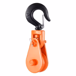Bloc darrachage avec Crochet Pivotant-VEVOR-2 T Poulie de Mouflage 726 mm-pour Opérations de Remorquage et de Récupération
