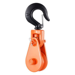 Bloc darrachage avec Crochet Pivotant-VEVOR-2 T Poulie de Mouflage 726 mm-pour Opérations de Remorquage et de Récupération