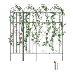 Treillis de jardin - VEVOR - 51 x 220 cm - Métal antirouille - Lot de 4 - Support polyvalent