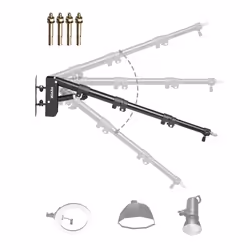 Support Bras Mural Télescopique-VEVOR-180cm-Rotatif à 135°-Trépied Robuste pour Éclairage Vidéo de Studio