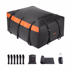 Sac de Toit de Voiture-VEVOR-651 L-Coffre de Toit Étanche en PVC-Tapis Antidérapant et 6 Crochets-pour Tous les Véhicules