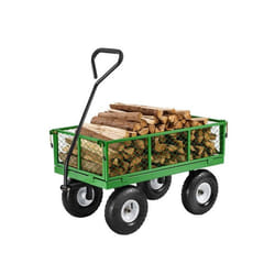 Chariot de Jardin Transport-VEVOR-Charge 308 kg-avec Pneus 330 mm-Côtés Amovibles en Maille-Poignée Rotative 180°