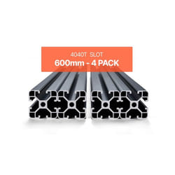 Profilés dExtrusion en Aluminium 4040-VEVOR-Lot de 4-Rail Linéaire Anodisé Norme Européen Rainure en T 600 mm