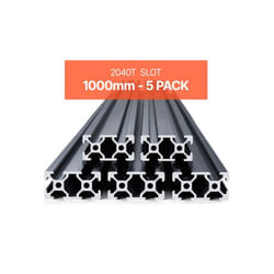 Profilés dExtrusion en Aluminium 2040-VEVOR-Lot de 5-Rail Linéaire Anodisé Norme Européen Rainure en T 1000 mm
