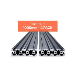 Profilés dExtrusion en Aluminium 2040-VEVOR-Lot de 4-Rail Linéaire Anodisé Norme Européen Rainure en T 1000 mm