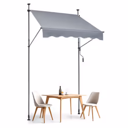 Store Banne Manuel avec Manivelle 150 x 120 cm-VEVOR-Abri Pare-soleil Extérieure de Balcon Résistant Aux UV pour Patio Balcon ...