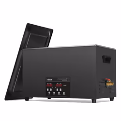 Nettoyeur à Ultrasons-VEVOR-Bac Ultrasons 600 W-Chauffage et Panier-pour Pièces Automobiles Bijoux Lunettes Labo-Noir